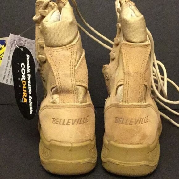 Belleville Tactical Steel Toe Work Boots 310ST Tan Mens 6 R Military - Picture 6 of 9